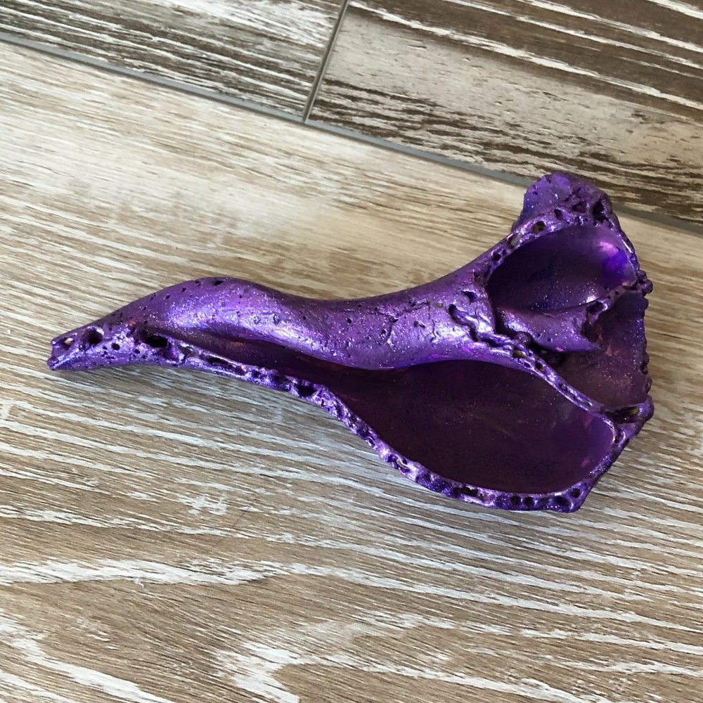 Fabulous Purple Glitter Painted Partial Whelk Shell